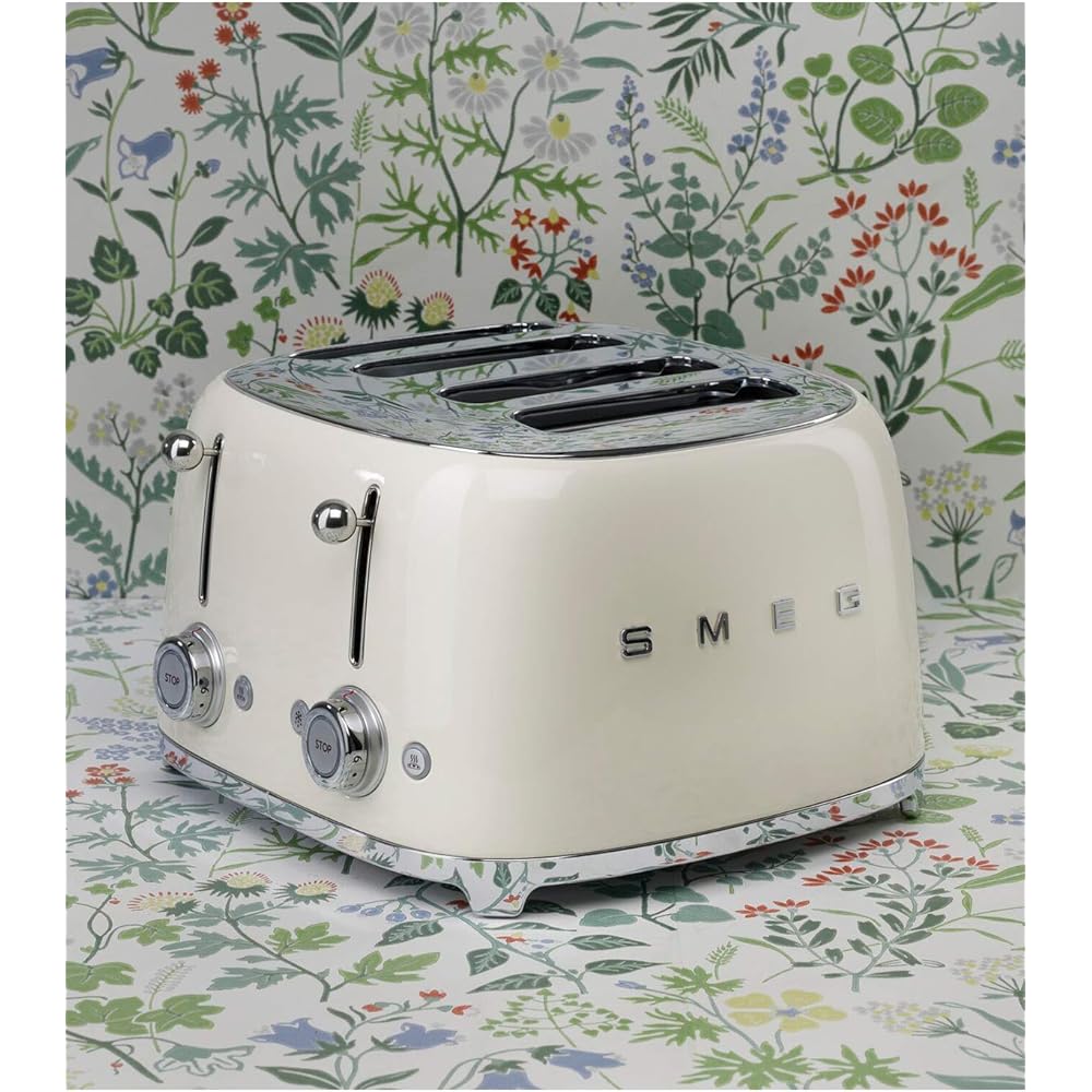 Smeg Grille-pain 4 Tranches TSF03CREU 2000W Crème