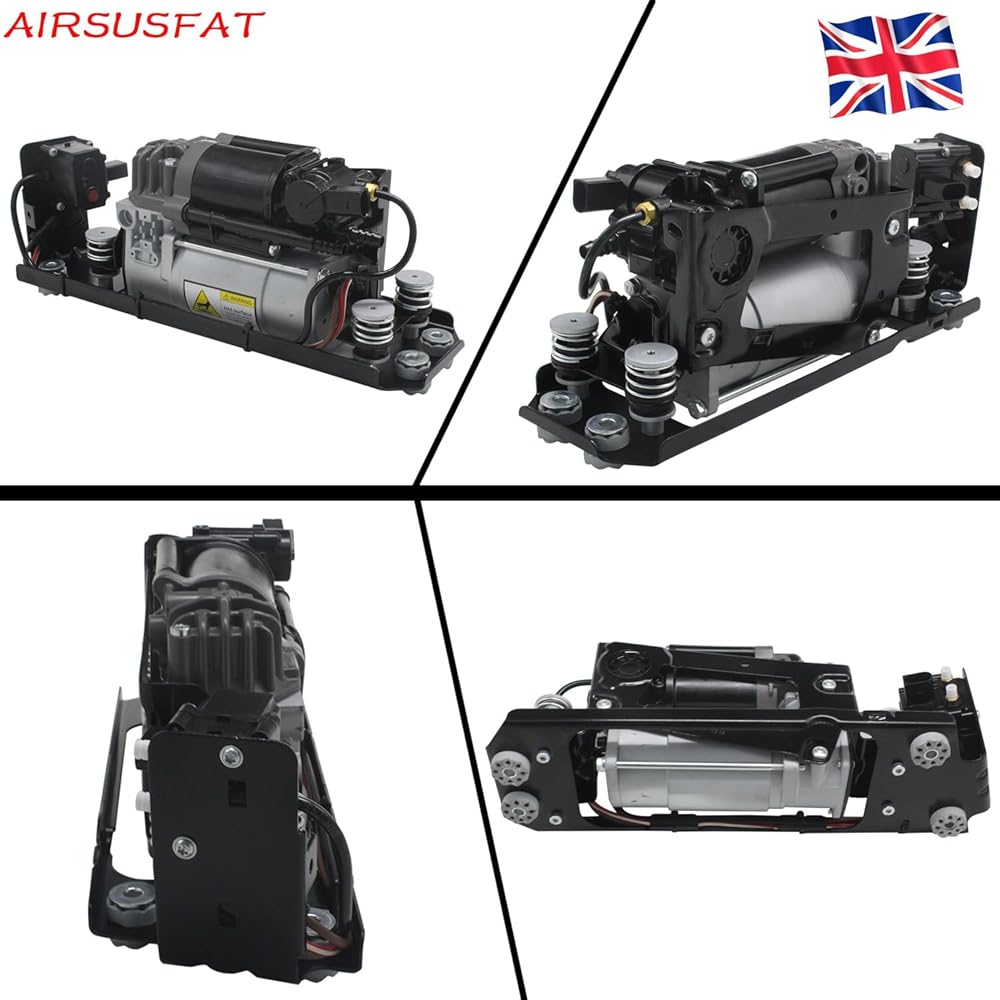 AIRSUSFAT Compresseur de suspension pneumatique avec support et bloc de valve pour BMW Série 7 F02 F11 37206784137, 37206789165, 37206789450 37206794465, 37206864215 : Auto et Moto