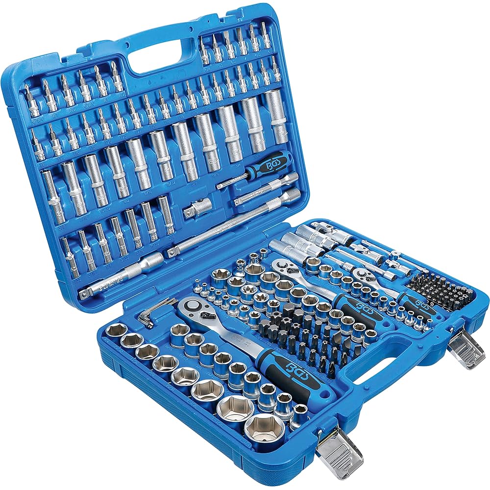 BGS 2245 | Jeu de douilles à six pans | 6,3 mm (1/4") / 10 mm (3/8") / 12,5 mm (1/2") | en pouce | 192 pièces : Bricolage