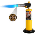 KOOKCOOK Tête de torche au propane, puissante tête de chalumeau à 4 flammes avec allumage, kit de pistolet à gaz MAPP MAP sur support de réservoir de propane de 0,5 kg pour souder, souder, braser, : Bricolage