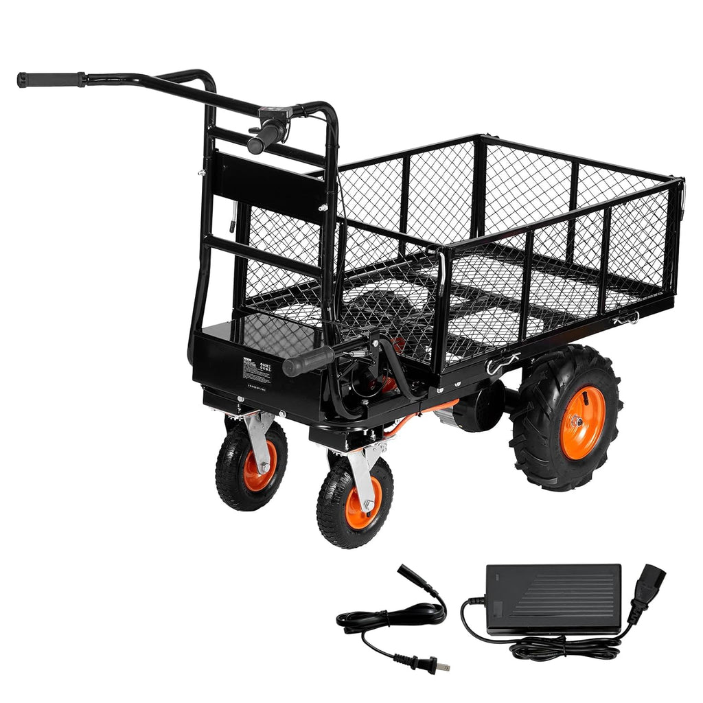 VEVOR Chariot utilitaire électrique 36 V batterie 432 Wh capacité de charge 300 kg