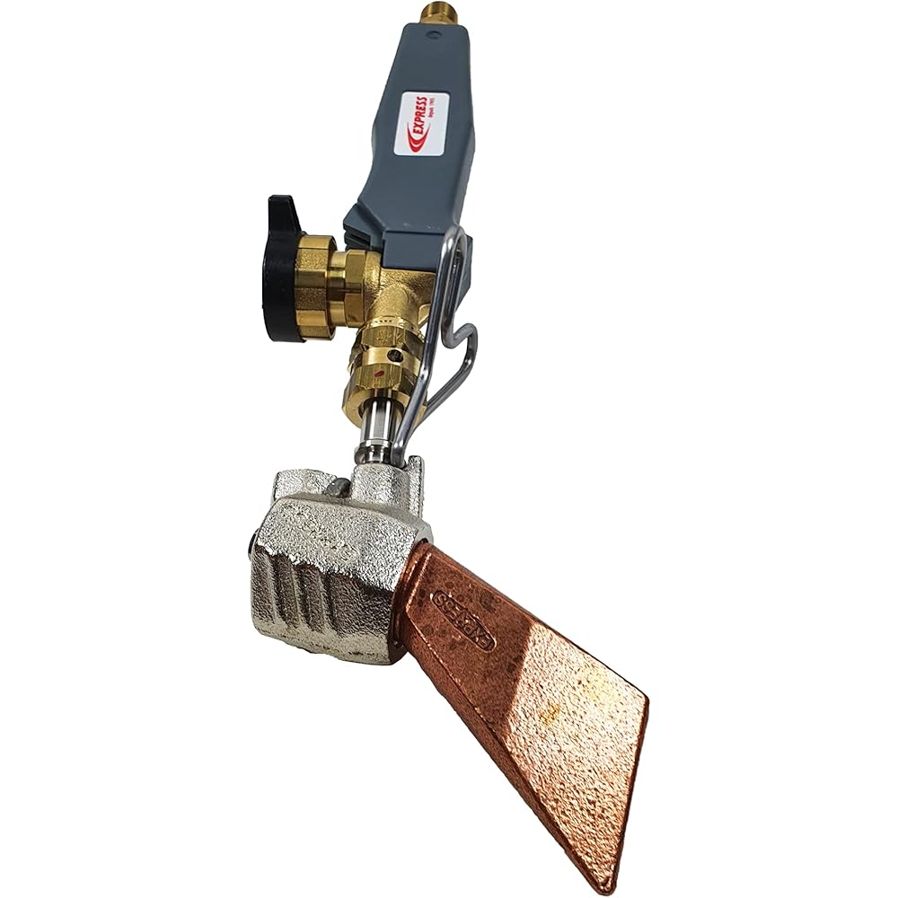 Express, 60279, Fer à Souder, Chalumeau à Gaz, Contient Lance avec Panne, Manche à Raccord Tournant Entrée 3/8e Gauche, usage Couvreur, Adapté pour Zinc, Cuivre, Inox, Zinc Pré-patiné, Plomb : Bricolage
