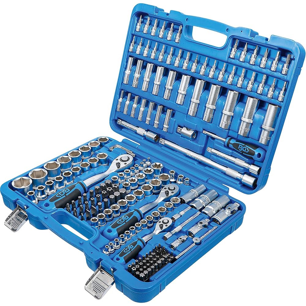 BGS 2243 | Jeu de douilles à six pans | 6,3 mm (1/4") / 10 mm (3/8") / 12,5 mm (1/2") | 192 pièces : Bricolage