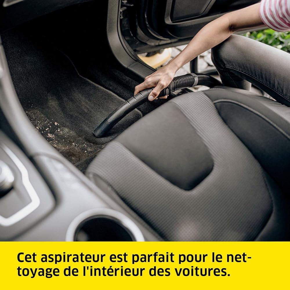Kärcher Aspirateur Eau et Poussières WD 5 P V-25/5/22, avec Prise de Courant, Filtre Plissé Plat, Fonction de Nettoyage du Filtre, Cassette Filtrante, 1100 W, Cuve : 25 l, Tube d'Aspiration : 2,2 m : Cuisine et Maison