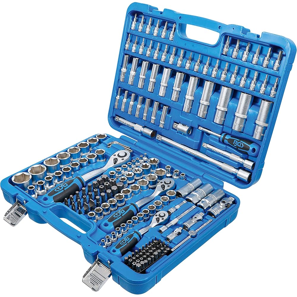 BGS 2245 | Jeu de douilles à six pans | 6,3 mm (1/4") / 10 mm (3/8") / 12,5 mm (1/2") | en pouce | 192 pièces : Bricolage