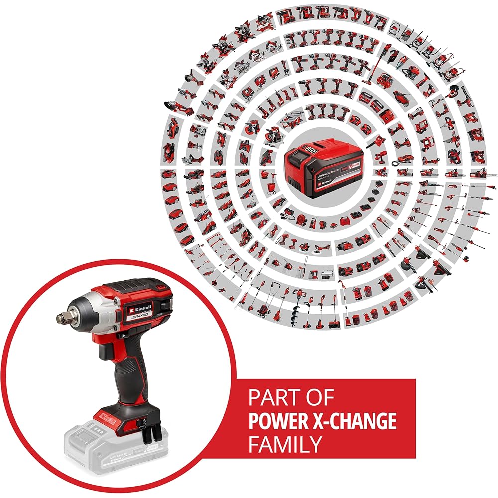 Einhell Professional Boulonneuse sans fil IMPAXXO 18/230 Power X-Change (18 V, 230 Nm, moteur sans charbon) Livré sans Batterie ni Chargeur : Bricolage