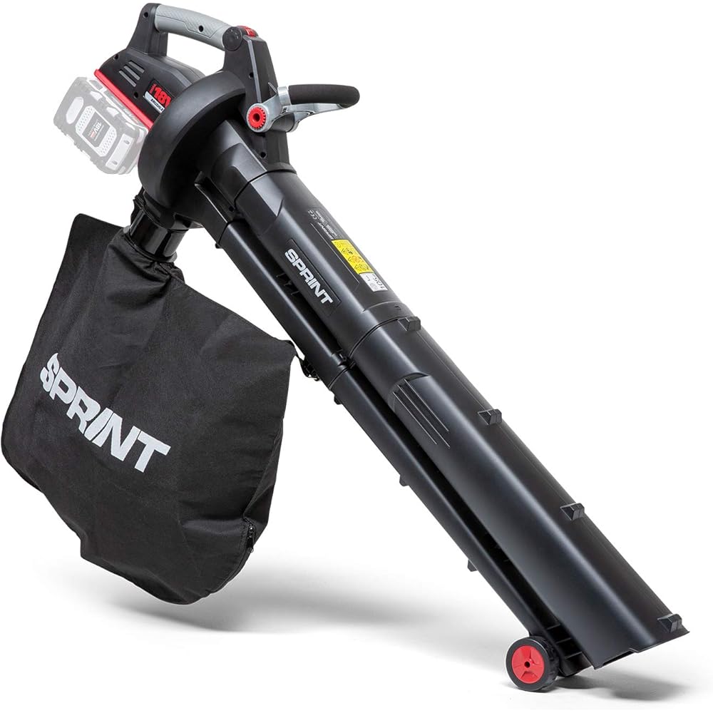 Souffleur/Aspirateur de feuilles mortes Sprint 18LBV dual 18V (36V) Li-ion à batteries, Powered by Briggs & Stratton, vitesse de l'air 247 km/h, moteur sans balai, sac souple 45L : Jardin