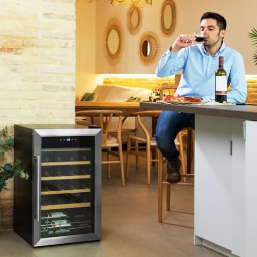 Cecotec Cave à vin Bolero GrandSommelier 2050 Inox 20 bouteilles