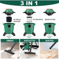 HYCHIKA 1000 W Aspirateur Eau Et Poussières, 3 en 1 Injecteur/Extracteur, Cuve : 12 l, Fonction de Nettoyage du Filtre, Fonction de Soufflage, Convient pour Les Petits nettoyages : Cuisine et Maison