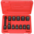KS Tools 515.0112 - Coffret de Douilles à Choc 6 Pans 1/2' - Caisse à Outil en Compacte - Outillage Mécanique Avec Clé à Cliquet, 10 Douilles, Cardan, Rallonge - 12 Pièces : Bricolage