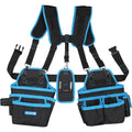Högert Technik - Ceinture de travail avec bretelles | Ceinture à outils pour homme, ceinture de travail avec sangle à bretelles, sac à outils avec ceinture réglable, sac banane : Bricolage
