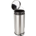 Amazon Basics Poubelle à fermeture amortie, Ronde, 30 l (7.9 Gallons), Argent : Cuisine et Maison