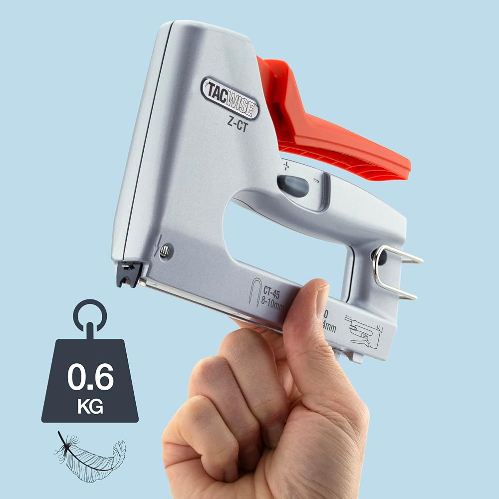 Tacwise 1787 Z-CT Duo Agrafeuse pour Câbles en Métal avec 25.000 Agrafes Blanches, Utilise les agrafes CT-45 et CT-60 : Bricolage