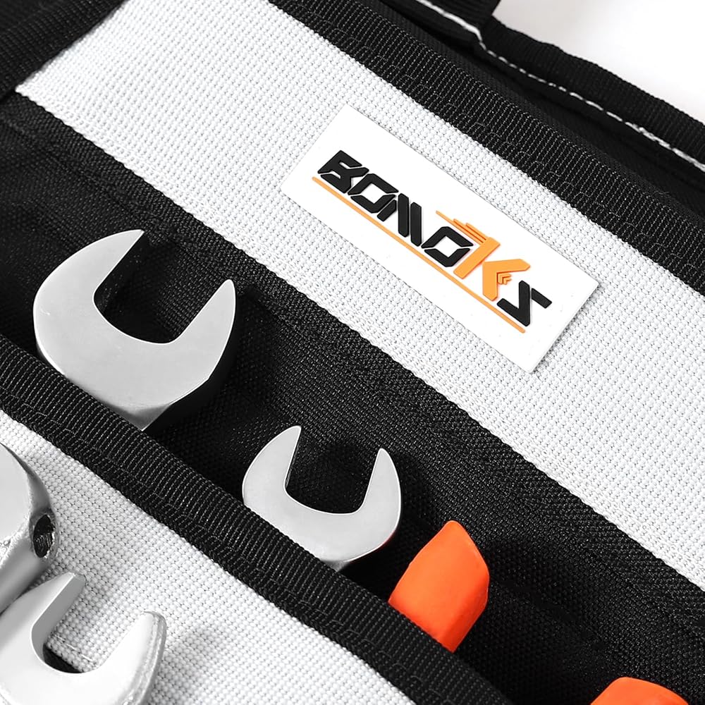 BOMOKS Ceinture à outils professionnelle avec bretelles – Construction robuste et confortable : Bricolage