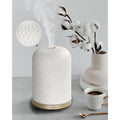 Diffuseur d'huiles essentielles, 110 ml pour huiles essentielles, grandes pièces, diffuseurs en céramique alimentés par USB, défuzzeur à ultrasons décoratif, idéal pour la maison, la décoration de : Hygiène et Santé