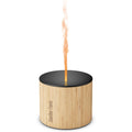 Stadler Form Aroma Diffuser Nora avec habillage en bambou et couvercle en aluminium, pour l'intérieur et l'extérieur, diffuse des huiles essentielles, effet de flammes, sans fil jusqu'à 7 h : Hygiène et Santé