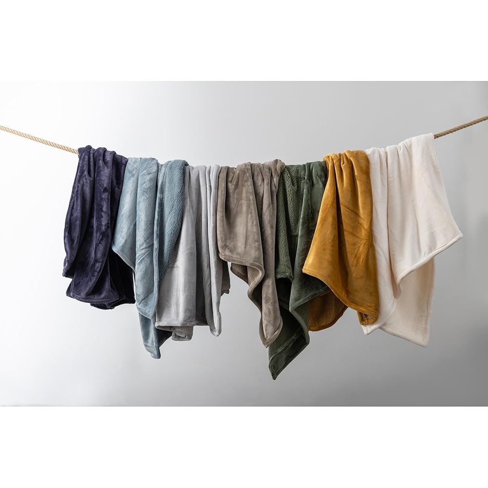 Vivaraise Maxi Plaid Michka Perle 180 x 220 cm : Cuisine et Maison